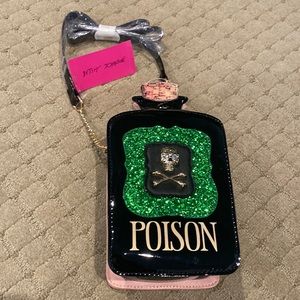 New Betsey Johnson two sided love poison purse